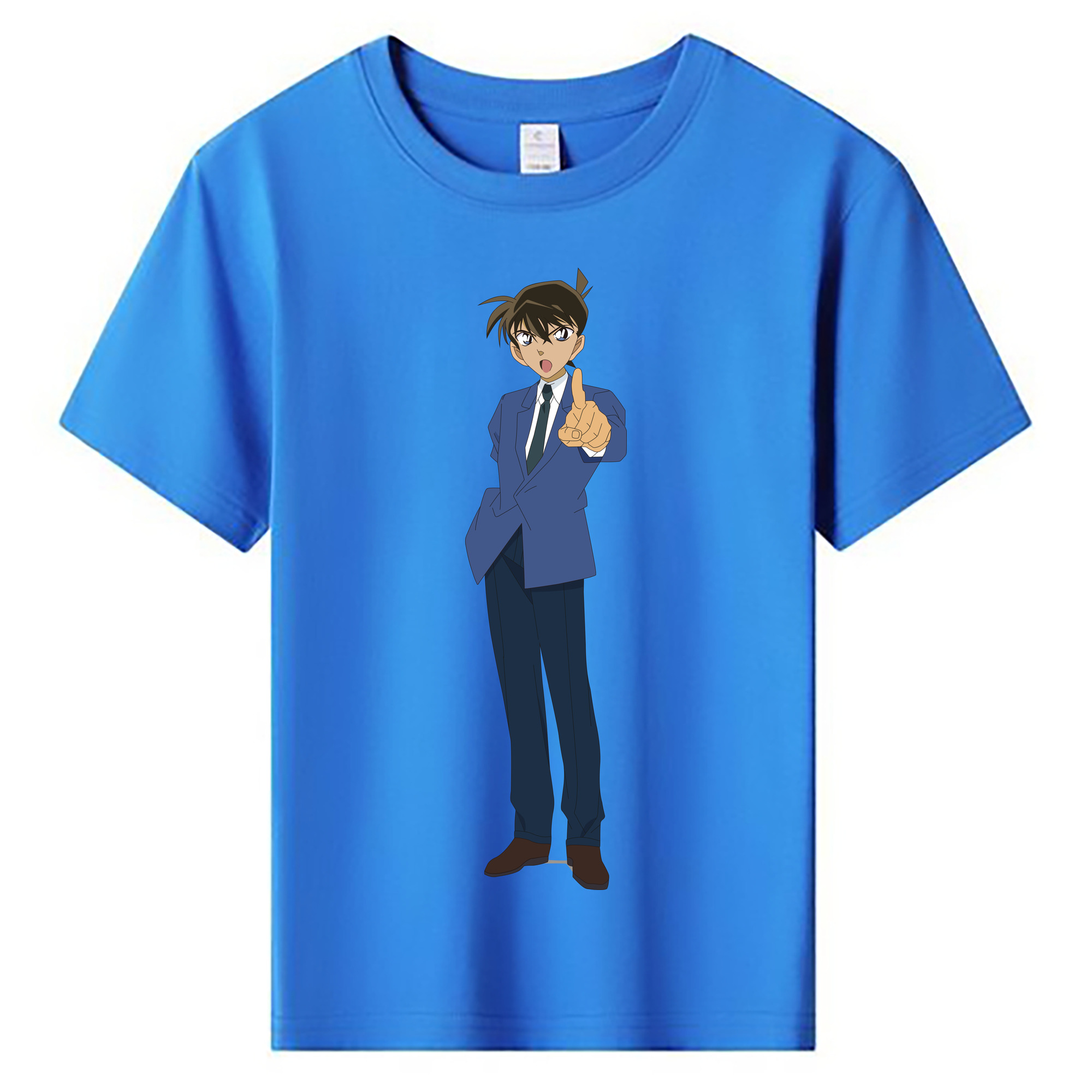 （画像用） 名探偵コナン 江戸川 コナン Detective Conan Conan Edogawa 綿100％キッズTシャツ（フロントプリント）